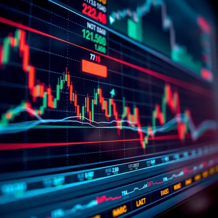 Detailed chart showing advanced price action patterns and price movements in a financial market