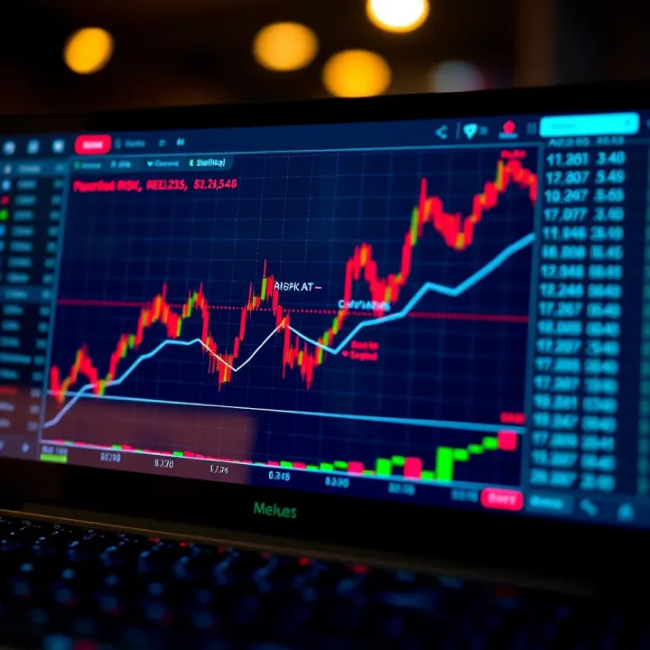 Graph displaying risk and reward scenarios involved in automated binary options trading