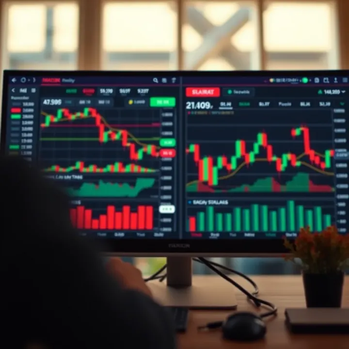 Overview of a secure binary options trading platform interface with charts and trading options