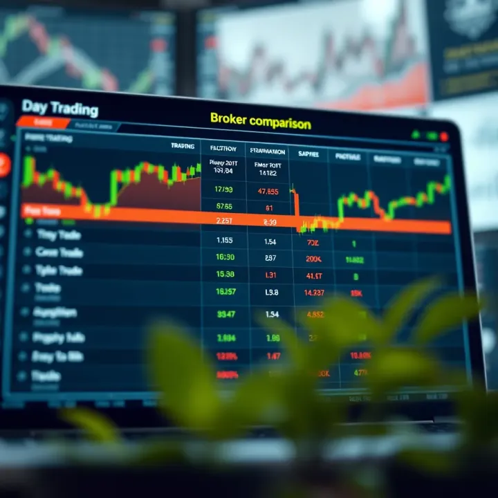 Comparison chart highlighting features of top brokers for day trading in Brazil