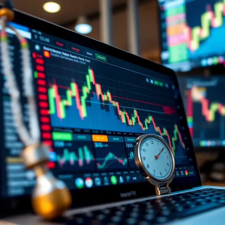 Real-Time Charts and Trading Options on UK Day Trade Platforms User interface showing real-time stock charts and trading options on a digital platform