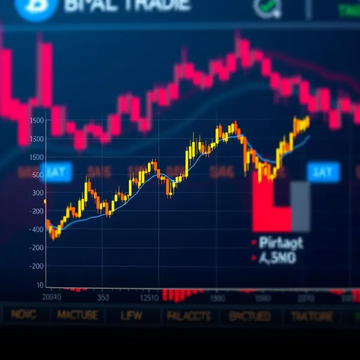 Graph illustrating the fluctuation of financial assets used in binary options trading