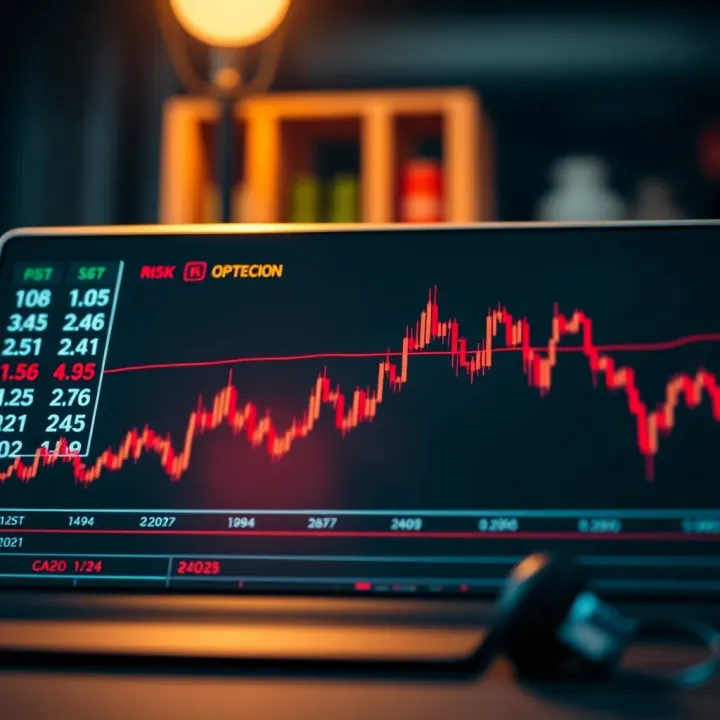 Graph showing binary options risk and financial protection strategies