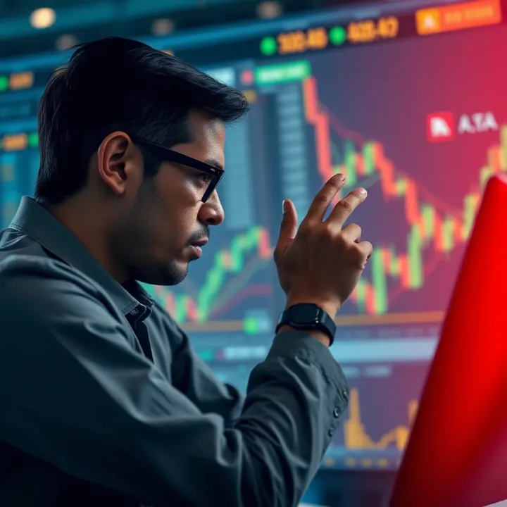Conceptual illustration of risk management and emotional control in trading
