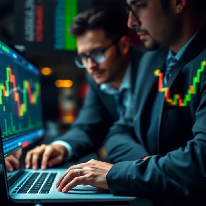 Illustration of risk management and strategy planning in binary options market
