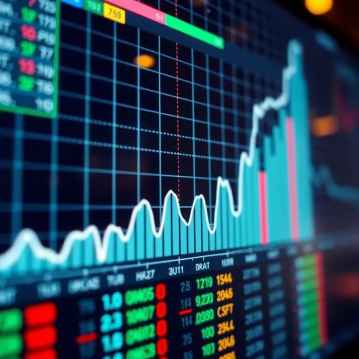 Graph showing upward and downward trends representing binary options trading dynamics