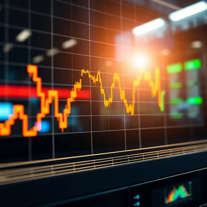 Trends in Binary Options Trading Market Graph showing upward and downward trends in binary options trading