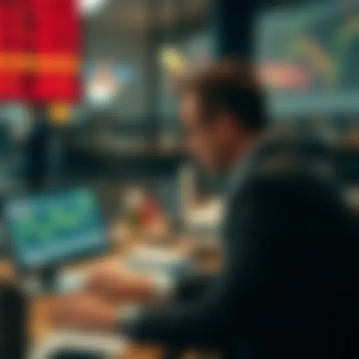 Conceptual graphic depicting careful evaluation of binary options courses with legal and risk considerations