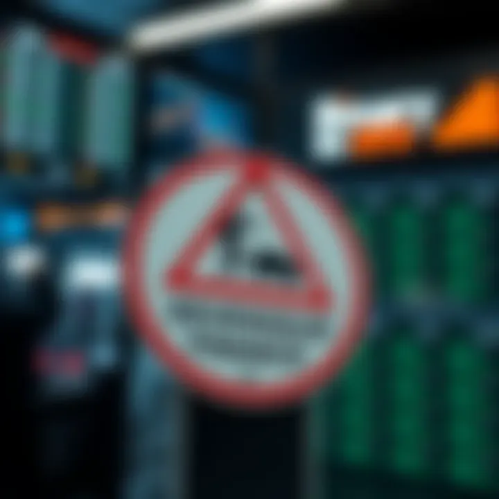 Risks and Fraud Prevention in Binary Options Trading Warning sign symbolizing risks and fraud in binary options trading