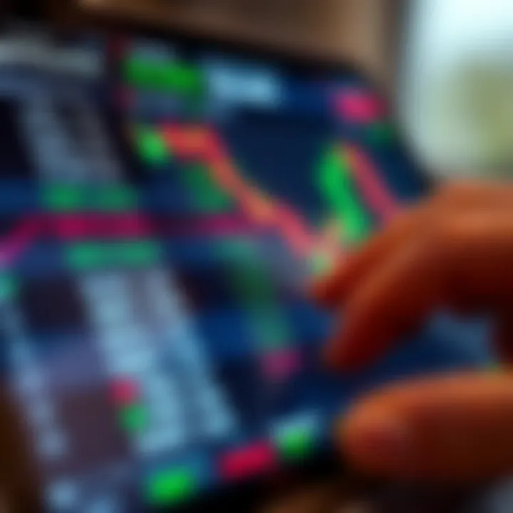 Close-up view of trading fees and commission rates on a digital device