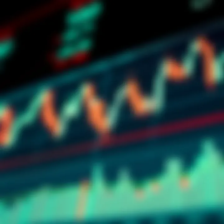 Illustration showing various Japanese candlestick patterns on a financial chart
