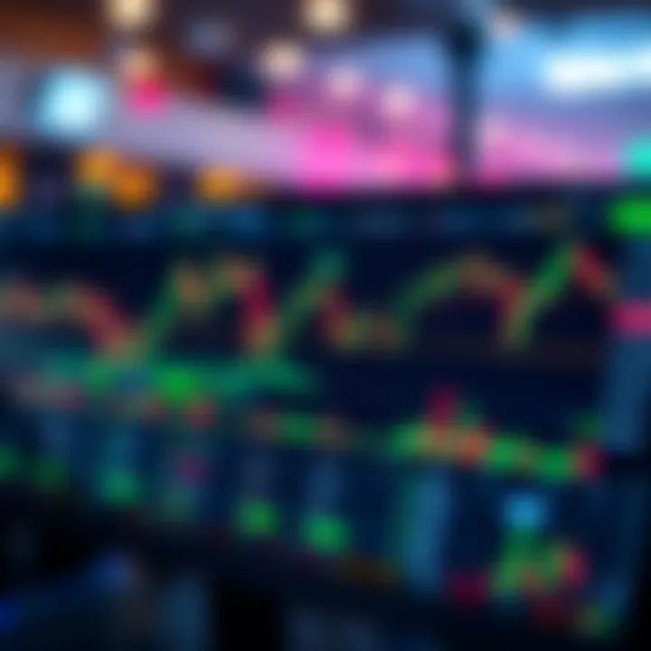 Illustration showing a digital interface with charts and binary options trading features in a Brazilian market context