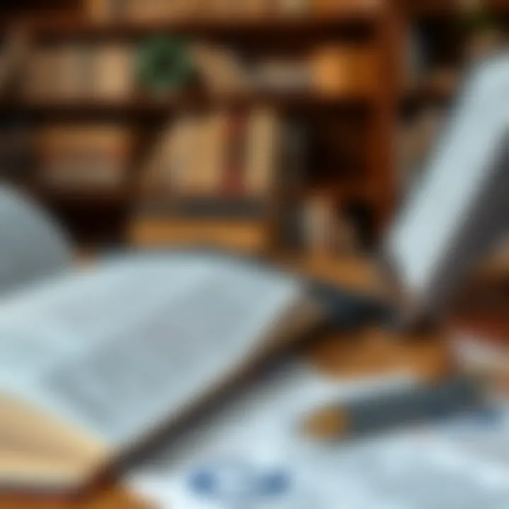 Books and documents showcasing citation references