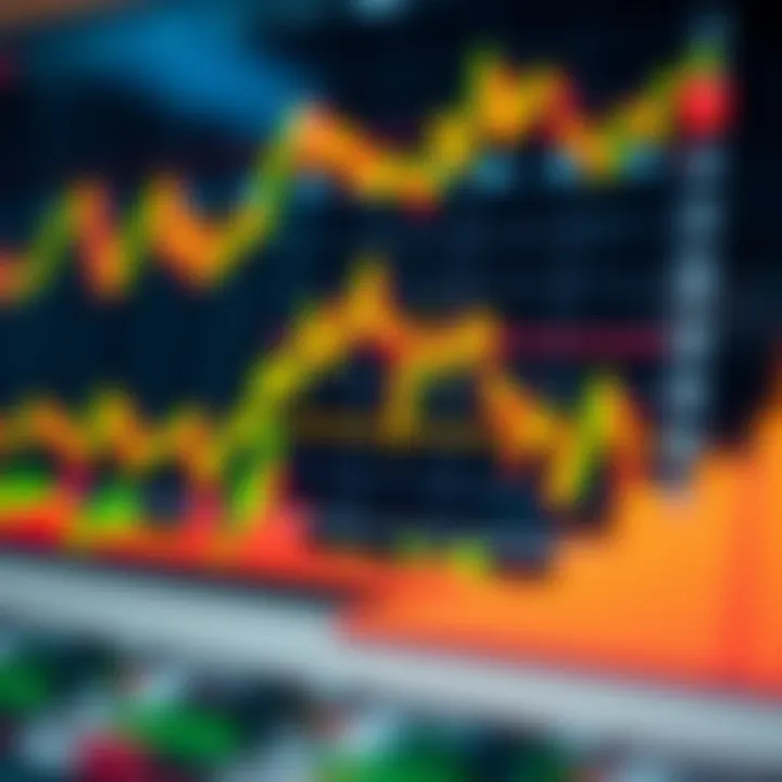 Illustration of digital financial charts showing investment trends for copy trading platforms