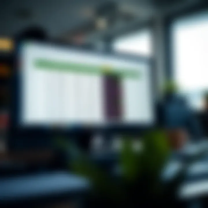 Free Spreadsheet Template for Binary Options Management Computer screen showing free downloadable spreadsheet template for binary options management