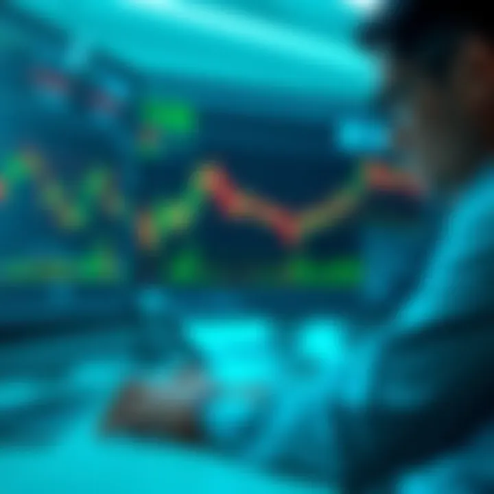 User interacting with Clear demo account, analyzing charts and testing trading strategies in a simulated environment