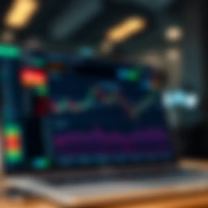 Interface of a Forex demo account highlighting trading tools and analytics