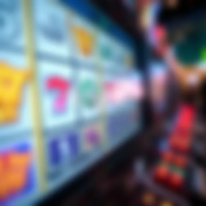 Slot machine interface showing a demo mode with highlighted controls and no real money involved