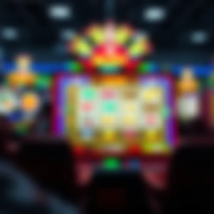 Colorful virtual slot game screen illustrating various symbols and a safe play environment