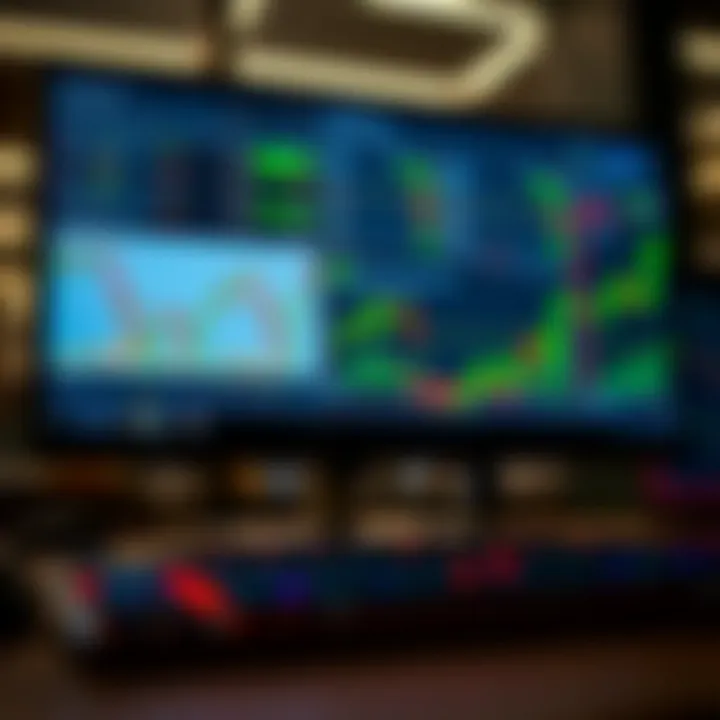 Comparison of different day trade brokerage platforms on a digital screen