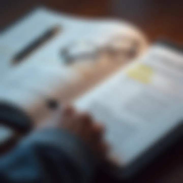 Open book and digital tablet displaying PDF binary options course material with notes and highlights