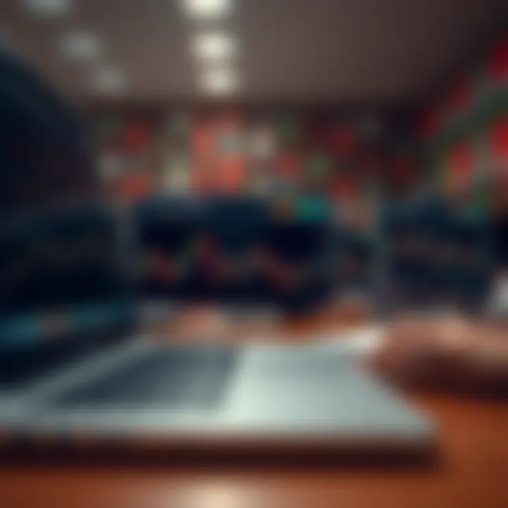 Detailed representation of binary options trading charts and strategy analysis