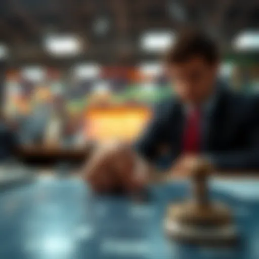 Risk Management and Strategy in Day Trade Operations Conceptual illustration of risk management and decision making in trading strategies