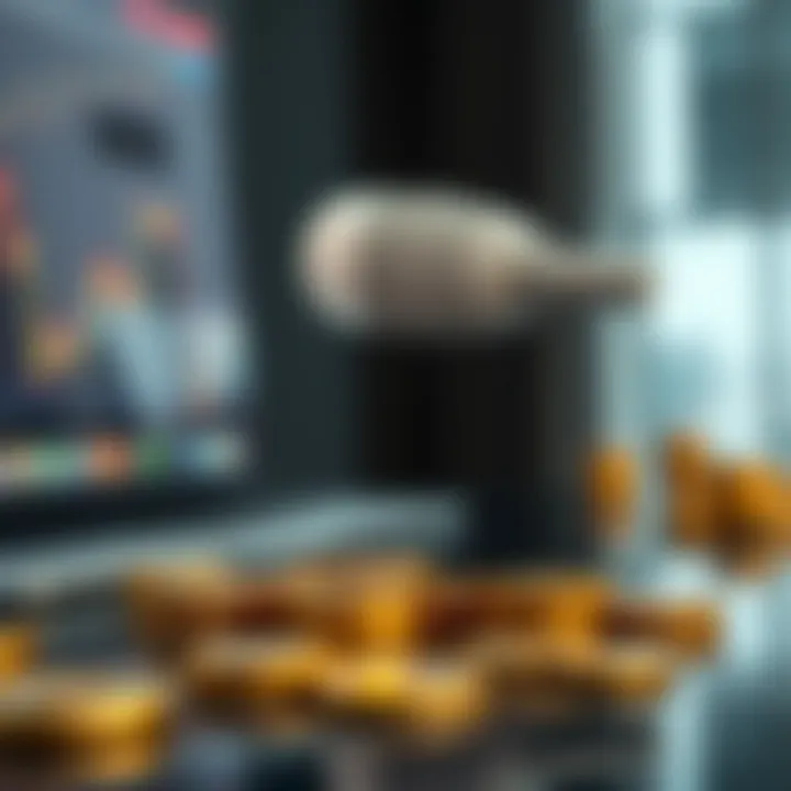 Conceptual illustration of risk-free investment practice using virtual currency