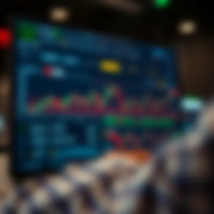 Virtual Trading Platform with Demo Account Interface Virtual trading platform interface showing charts and simulated investment portfolio