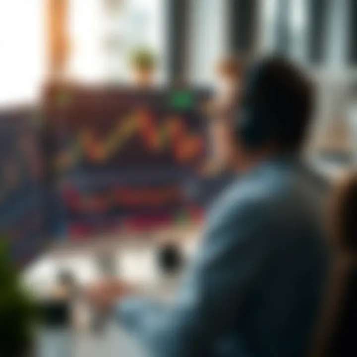 Trader practicing with Fortune platform demo account on computer screen