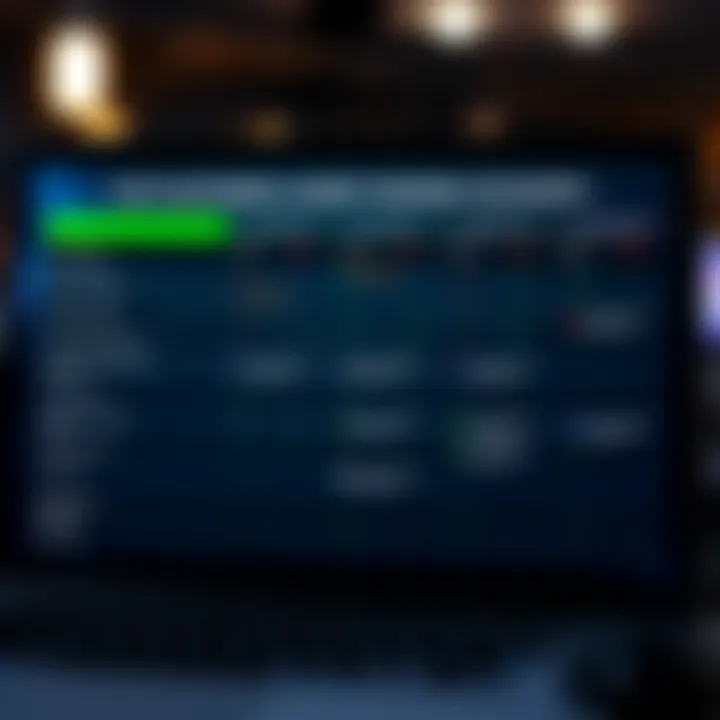 Comparison chart of top trading platforms offering free demo accounts with key features