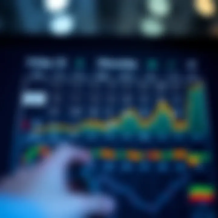 Overview of Key Economic Indicators in the Economic Calendar Illustration of various economic indicators such as GDP, inflation, and employment data displayed on a digital calendar interface