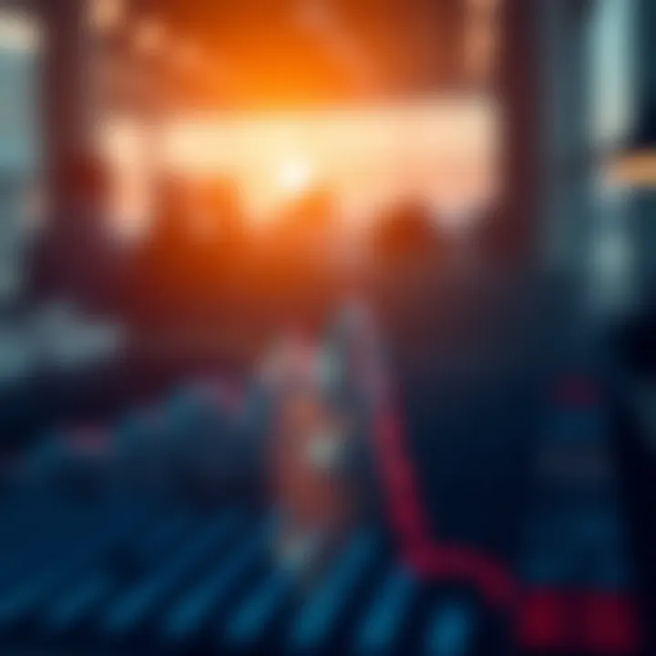 Graph showing market trends influenced by economic announcements and global financial indicators