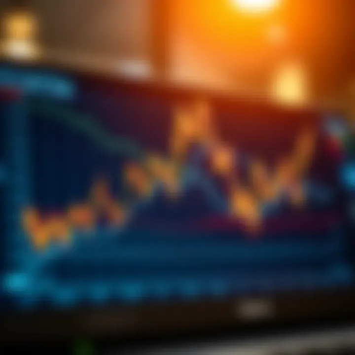 Graph showing market trends influenced by economic data releases