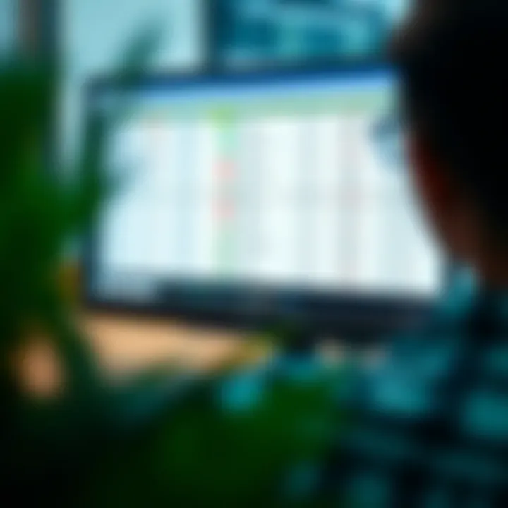 Computer screen showing various Excel templates for binary options strategies