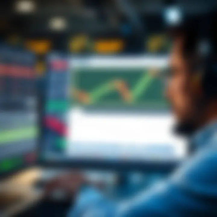 Trader analyzing Forex market trends using economic calendar data