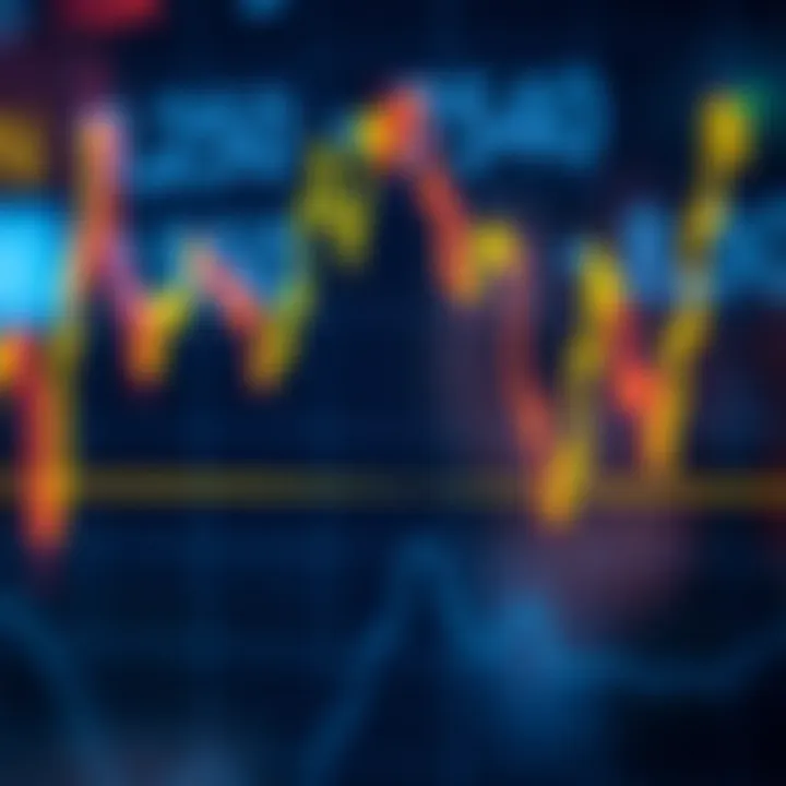 Graph showing currency exchange rate fluctuations over time