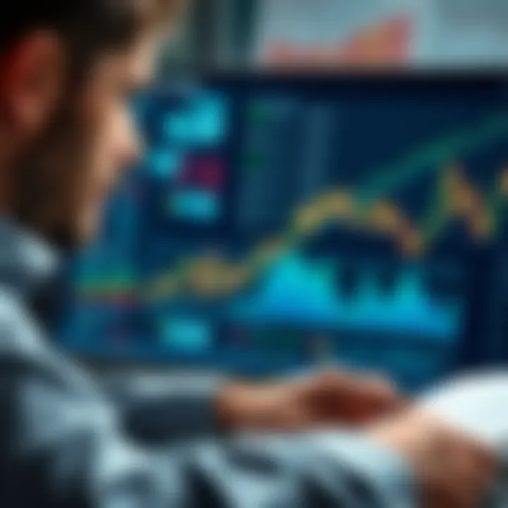 Interpreting Market Data for Strategic Business Decisions Business professional interpreting market data charts to inform strategic decisions