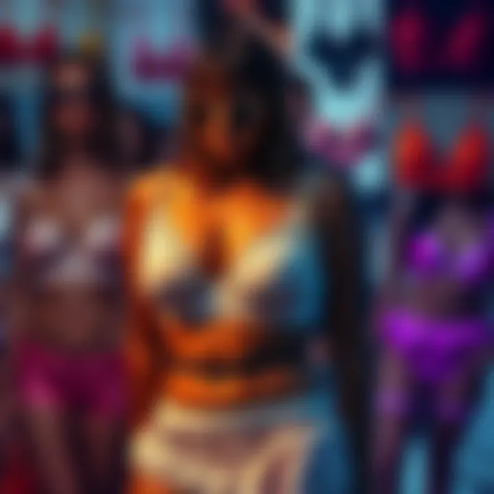 Lingerie fashion trends and consumer preferences in a colorful collage