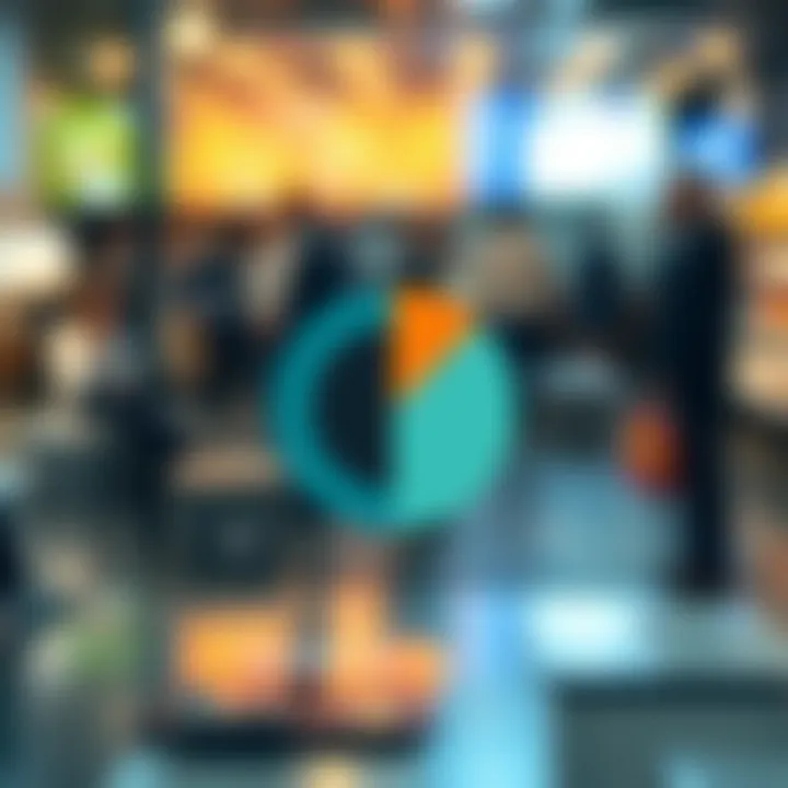 Graphic showing market segmentation with target audience groups highlighted