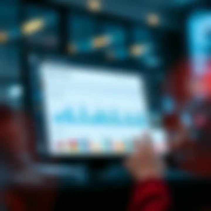 Dashboard displaying market analysis data and consumer trends