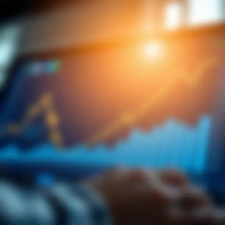 Graph showing market trends and competitor positioning in a dynamic business environment