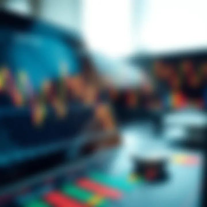 Graph showing market trends and data analysis