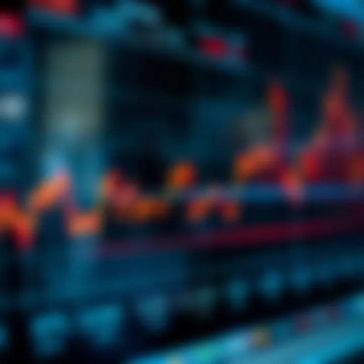 Graph showing market trends reacting to economic data releases