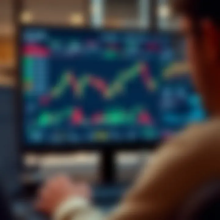 Secure Trading Platform with Advanced Financial Tools Secure trading platform interface with financial graphs and indicators