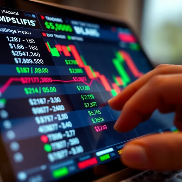 Close-up view of trading fees and commission rates on a digital device