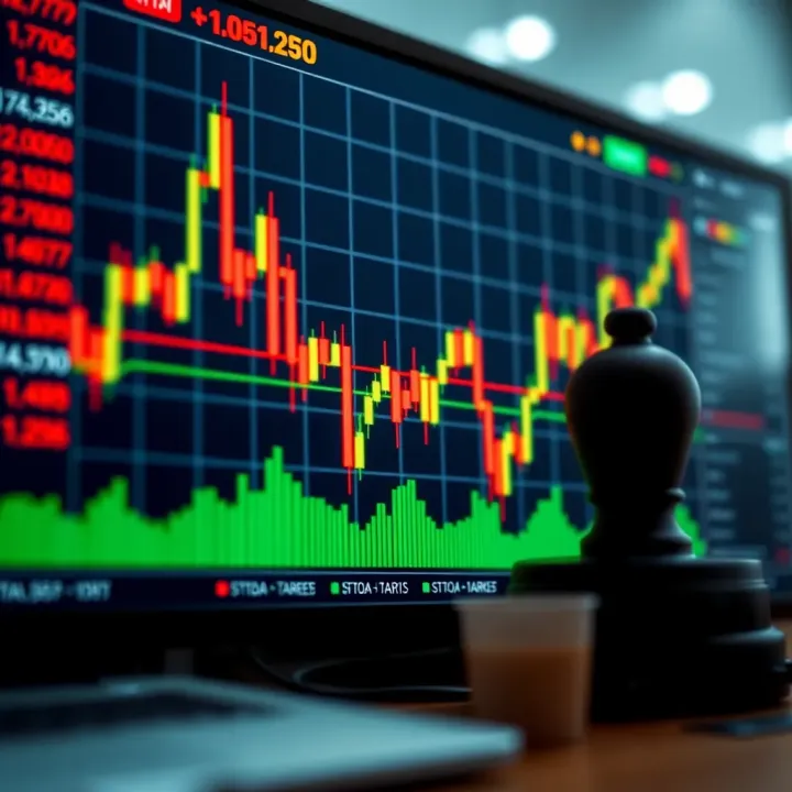 Chart showing various candlestick patterns used for financial market analysis