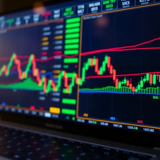 Security and Regulation Features in Binary Options Platforms Secure trading platform interface with binary options charts and safety icons