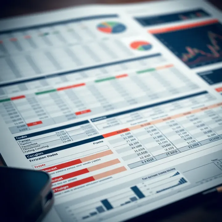 Spreadsheet displaying binary options trading data with charts and calculations