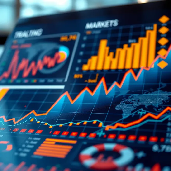 Competitive Landscape and Market Trends Overview Visual representation of competitive landscape with data charts and trend lines